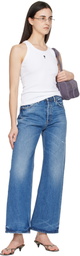 AMI Paris White Cotton Ami de Coeur Tank Top