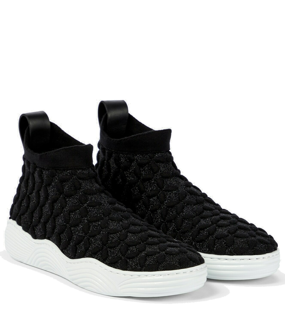 スニーカー ALAIA BLACK SNEAKER IN COATED STRETCH FABRIC ALAÏA Basket neoprene high-top sneakers | NET-A-PORTER
