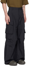 Juun.J Black Tuck Cargo Pants