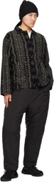 South2 West8 Black Insulator Belted Trousers