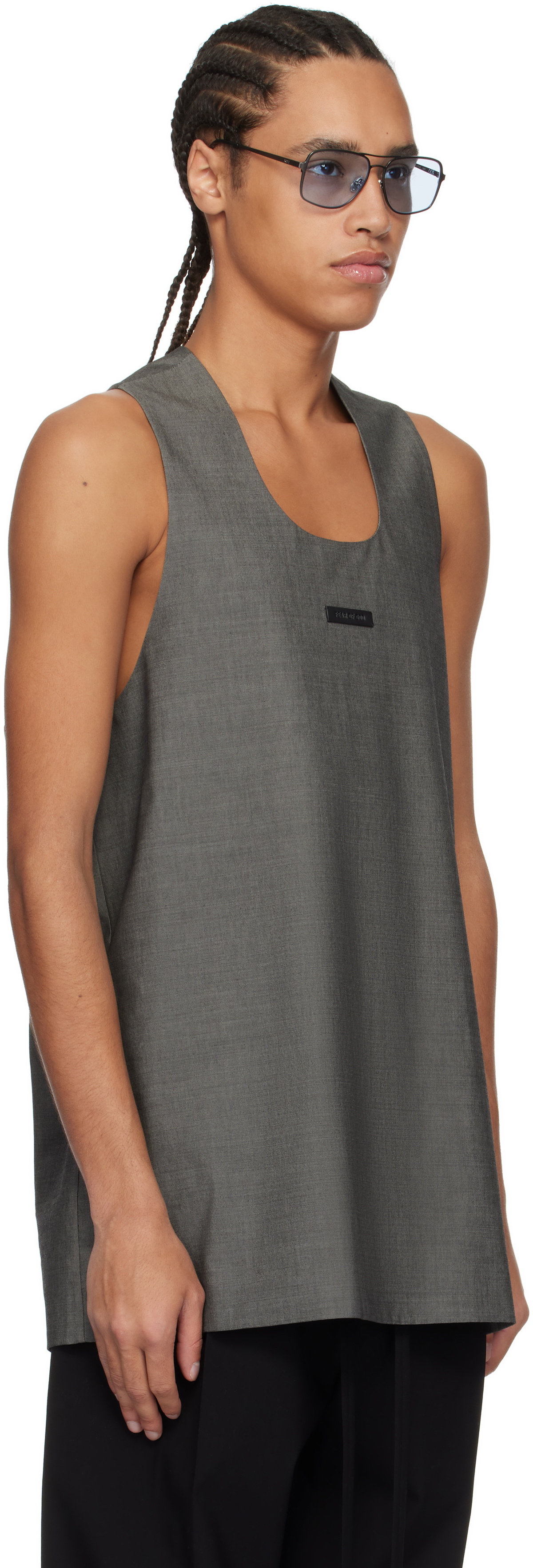Fear of God Gray Oxford Tank Top