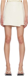 Holzweiler White Erina Faux-Leather Miniskirt