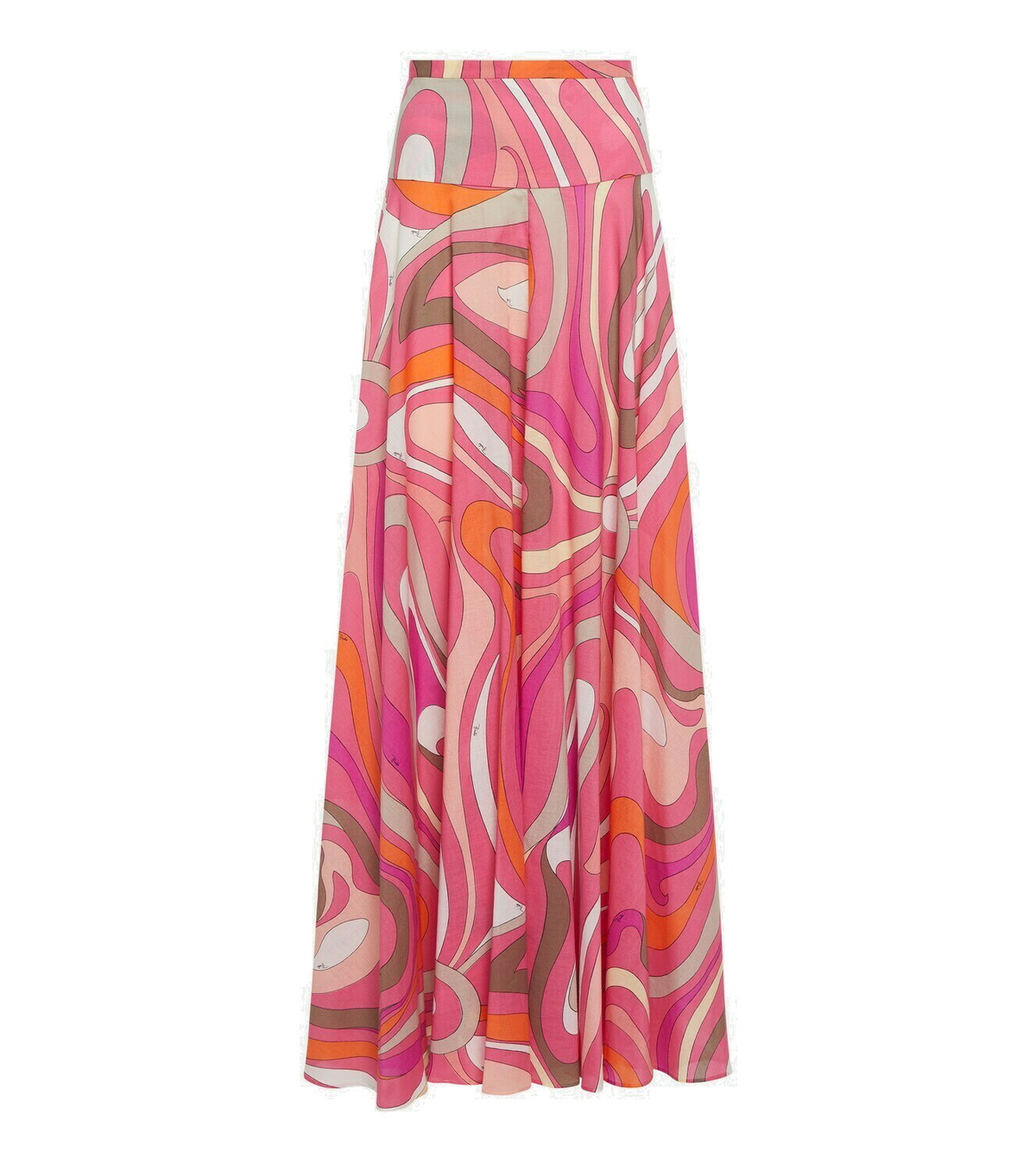 Pucci Marmo pleated cotton muslin maxi skirt Emilio Pucci