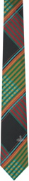 Vivienne Westwood Black & Multicolor Combat Tartan Tie