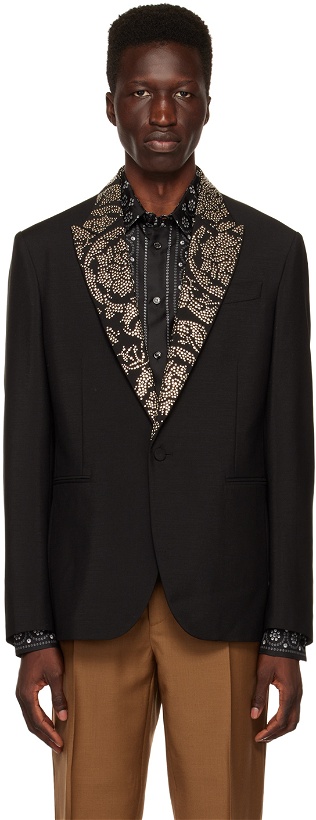 Photo: Versace Black Barocco Evening Blazer