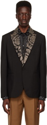 Versace Black Barocco Evening Blazer