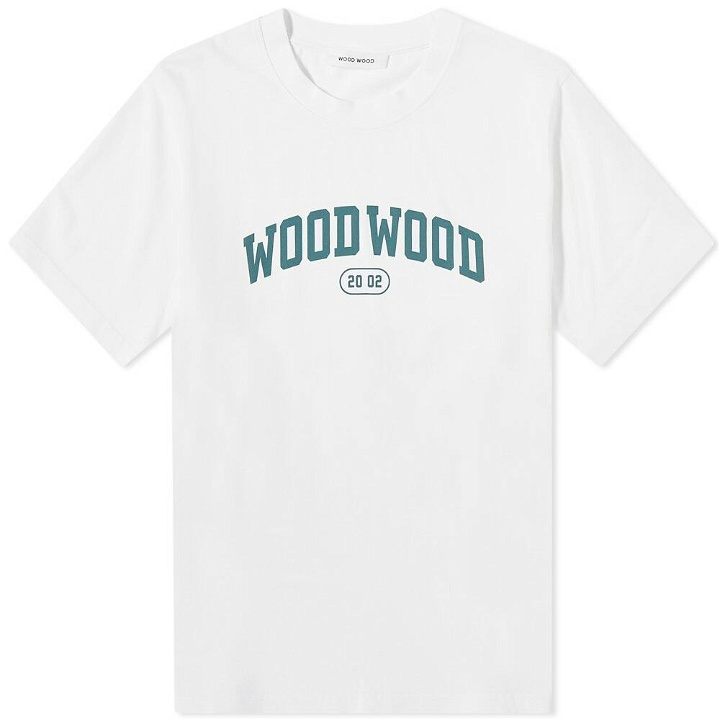 Photo: Wood Wood Men's Bobby Arch Logo T-Shirt in White