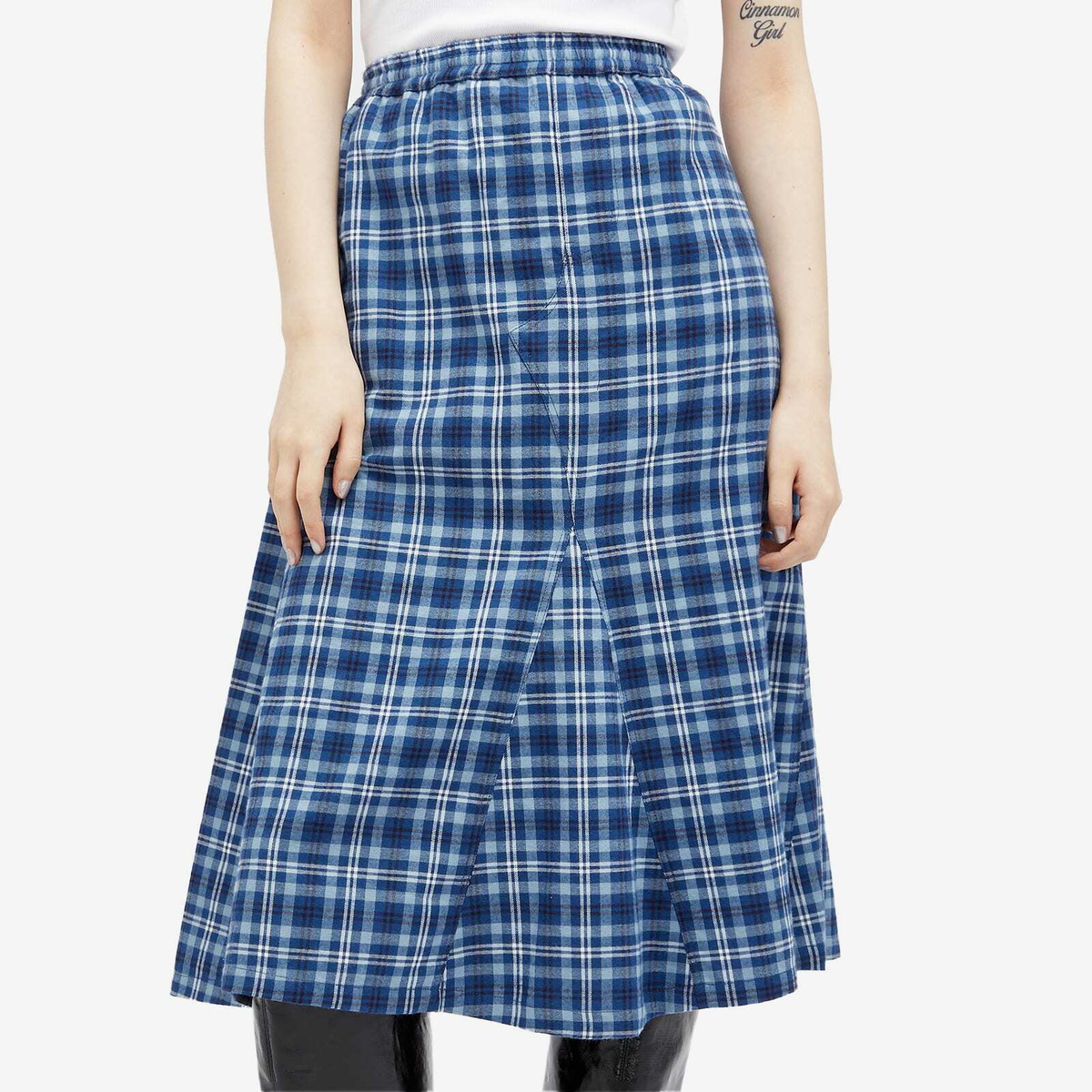 Acne Studios Women's Midi Skirt in Mid Blue/Dusty Blue Acne