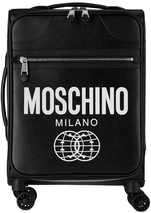 Photo: Moschino Blue Double Smiley Suitcase