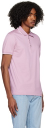 ZEGNA Purple Embroidered Polo