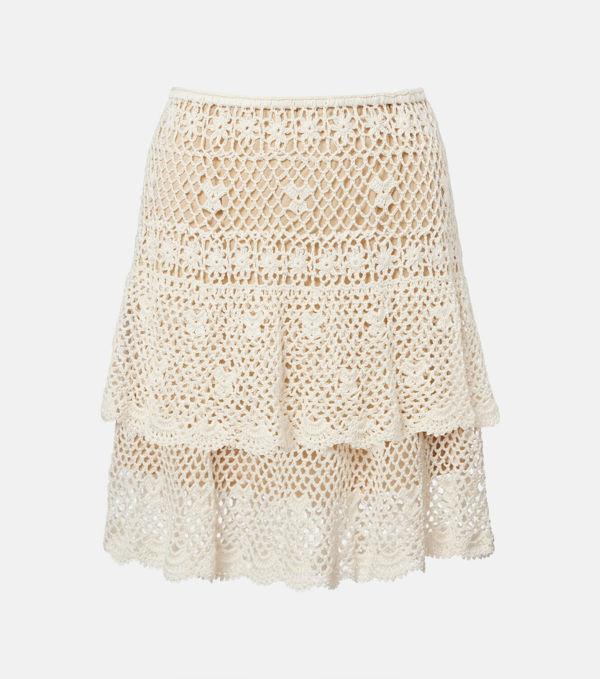 Anna Kosturova Florence crochet cotton miniskirt