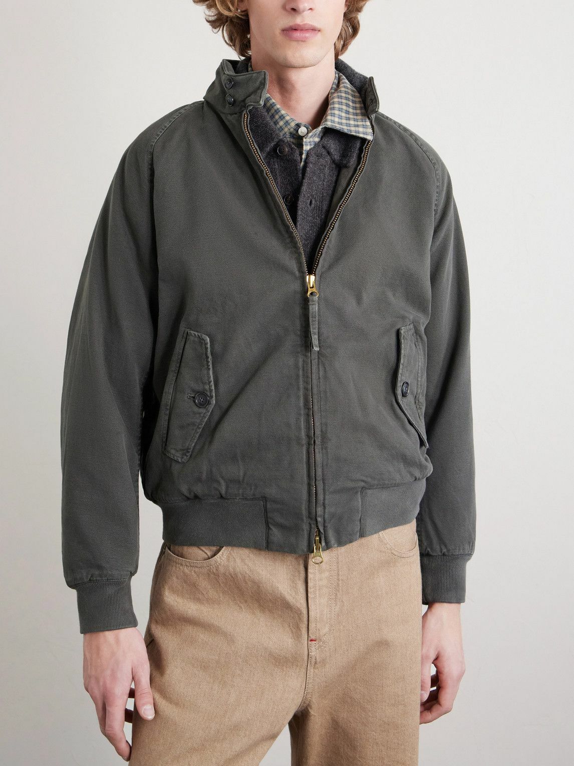 Baracuta - G9 Padded Cotton-Canvas Harrington Jacket - Green