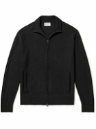 Johnstons of Elgin - Wool Zip-Up Sweater - Black