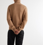 SAINT LAURENT - Camel Hair Rollneck Sweater - Brown
