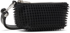 Alexander Wang Black Rubberized Spikes Coin Pouch