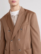 Barena - Double-Breasted Virgin Wool-Gabardine Suit Jacket - Brown
