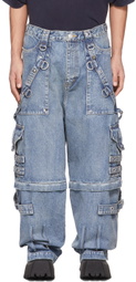 Balenciaga Blue Baggy Raver Jeans