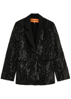Stine Goya Sequin-embellished Twill Blazer Black