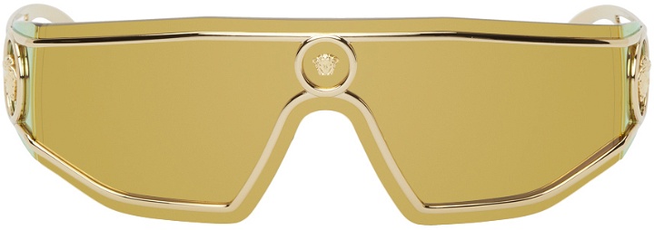Photo: Versace Gold Shield Medusa Sunglasses