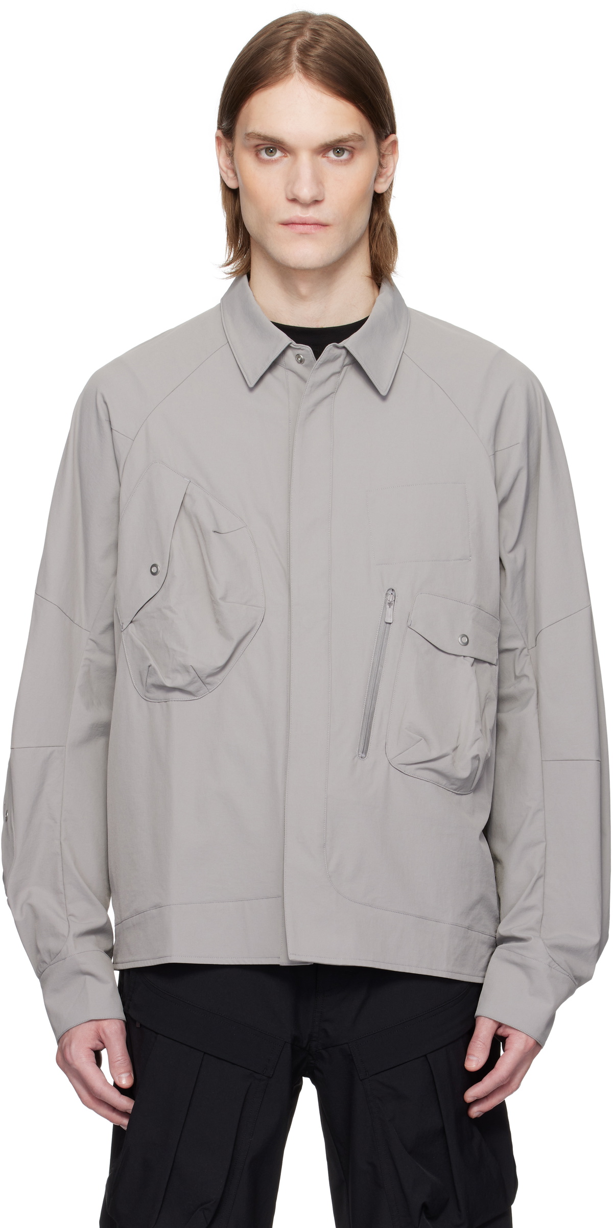 A. A. Spectrum Black Speedway Shell Bomber Jacket A. A. Spectrum