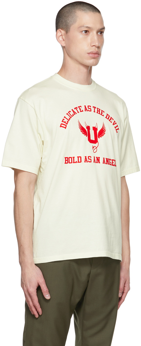 UNDERCOVER Off-White Flocked T-Shirt Undercover