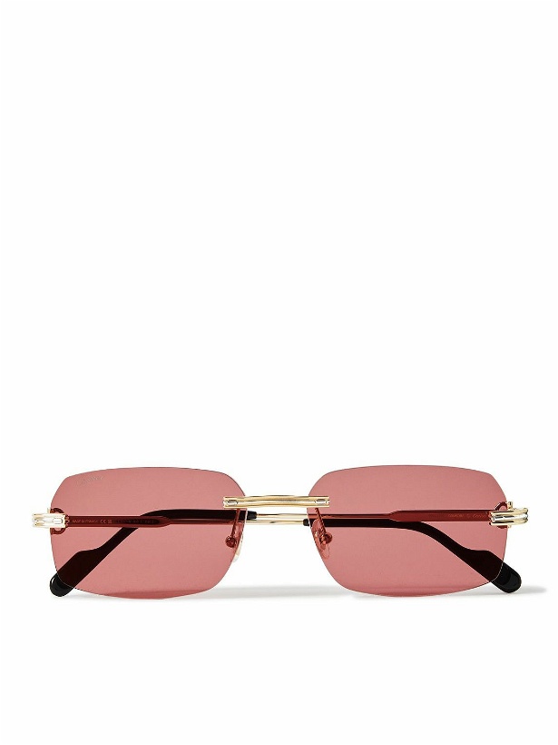 Photo: Cartier Eyewear - Frameless Gold-Tone Sunglasses
