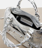 Balenciaga Le City Small metallic leather tote bag