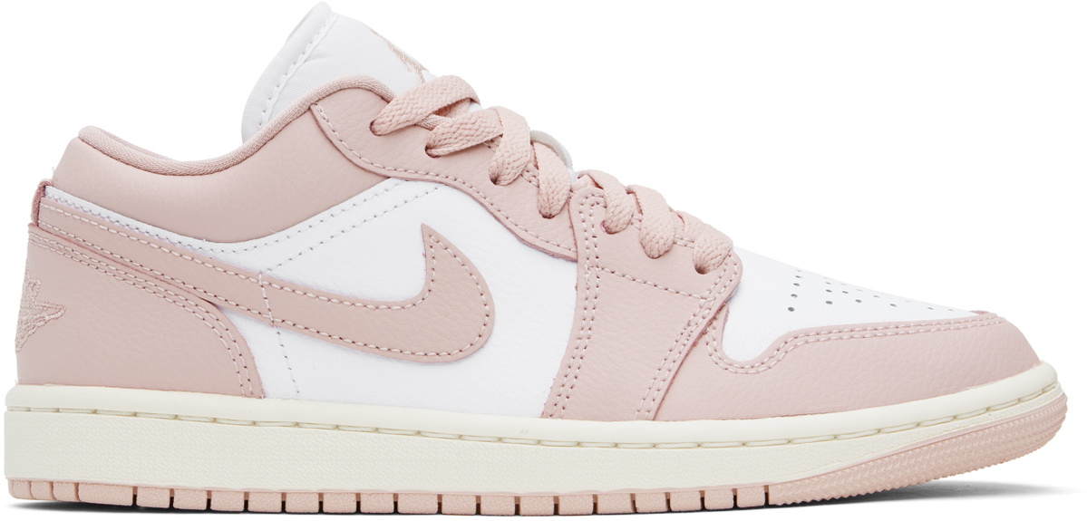 Nike Jordan Pink & White Air Jordan 1 Low Sneakers