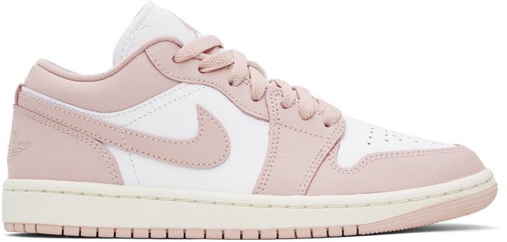 Photo: Nike Jordan Pink & White Air Jordan 1 Low Sneakers