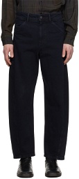 LEMAIRE Navy Twisted Jeans