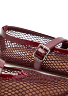 Alaïa Mesh Ballet Flats Burgundy