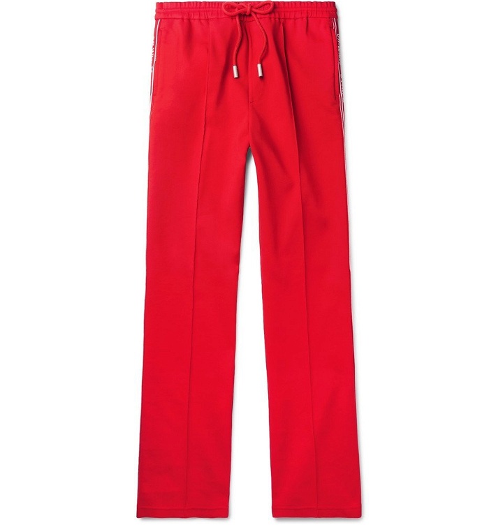 Photo: Off-White - Logo-Trimmed Stretch-Jersey Sweatpants - Men - Red