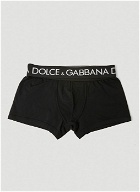 Dolce & Gabbana - Logo Waistband Boxer Briefs in Black