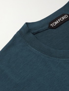 TOM FORD - Lyocell and Cotton-Blend Jersey T-Shirt - Blue