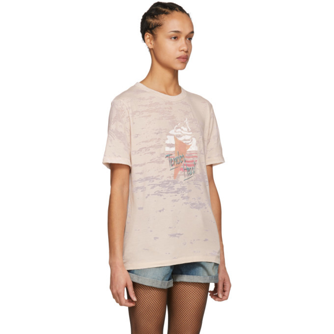 Saint Laurent Pink Tender Heart T-Shirt Saint Laurent