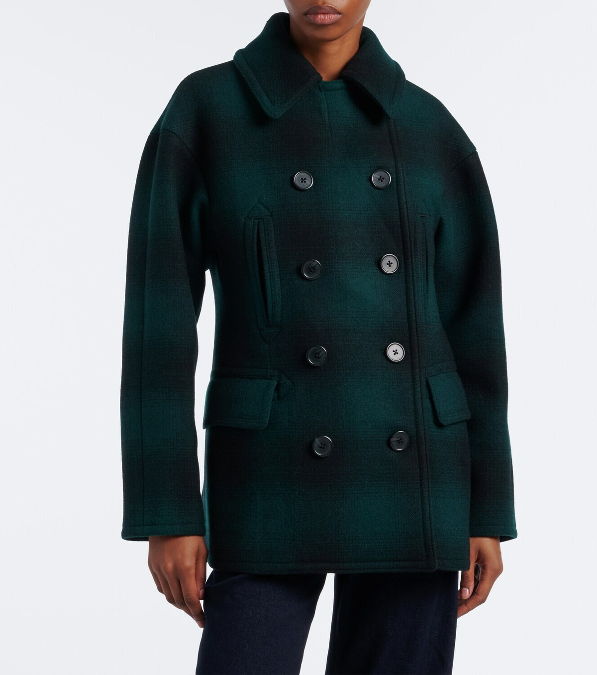 Polo Ralph Lauren Plaid wool-blend peacoat