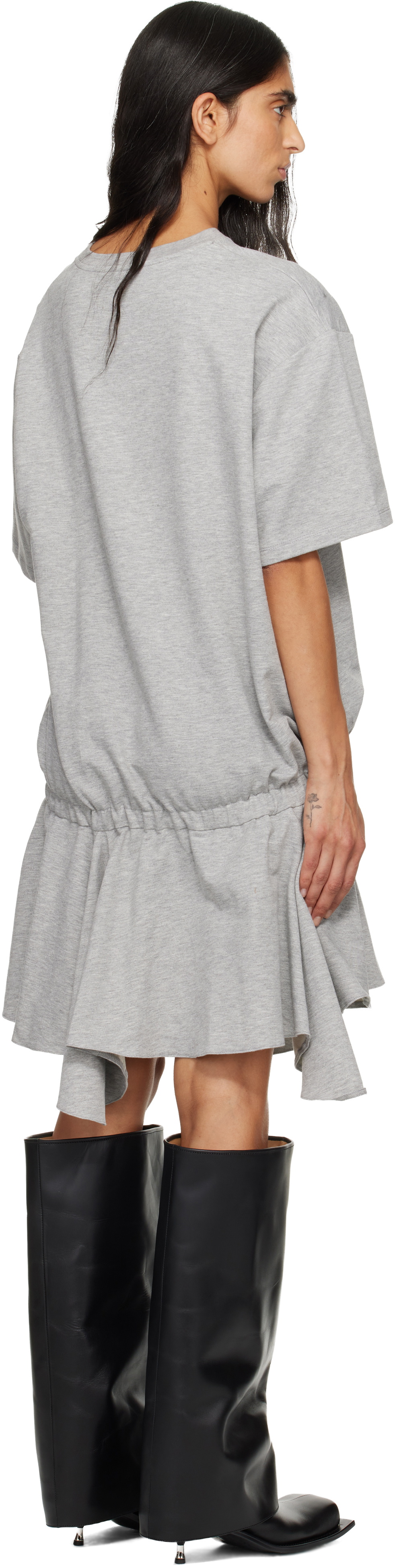 FIDAN NOVRUZOVA Gray Rhea T-Shirt Minidress