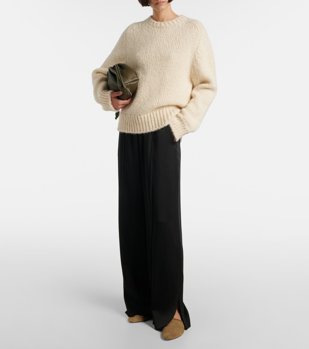Christen Elipse calf hair mules