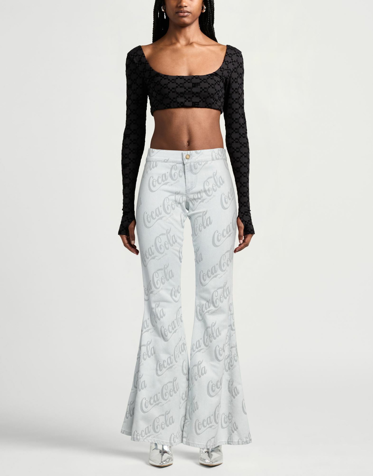 Erl Womens Pants Light in Grey
