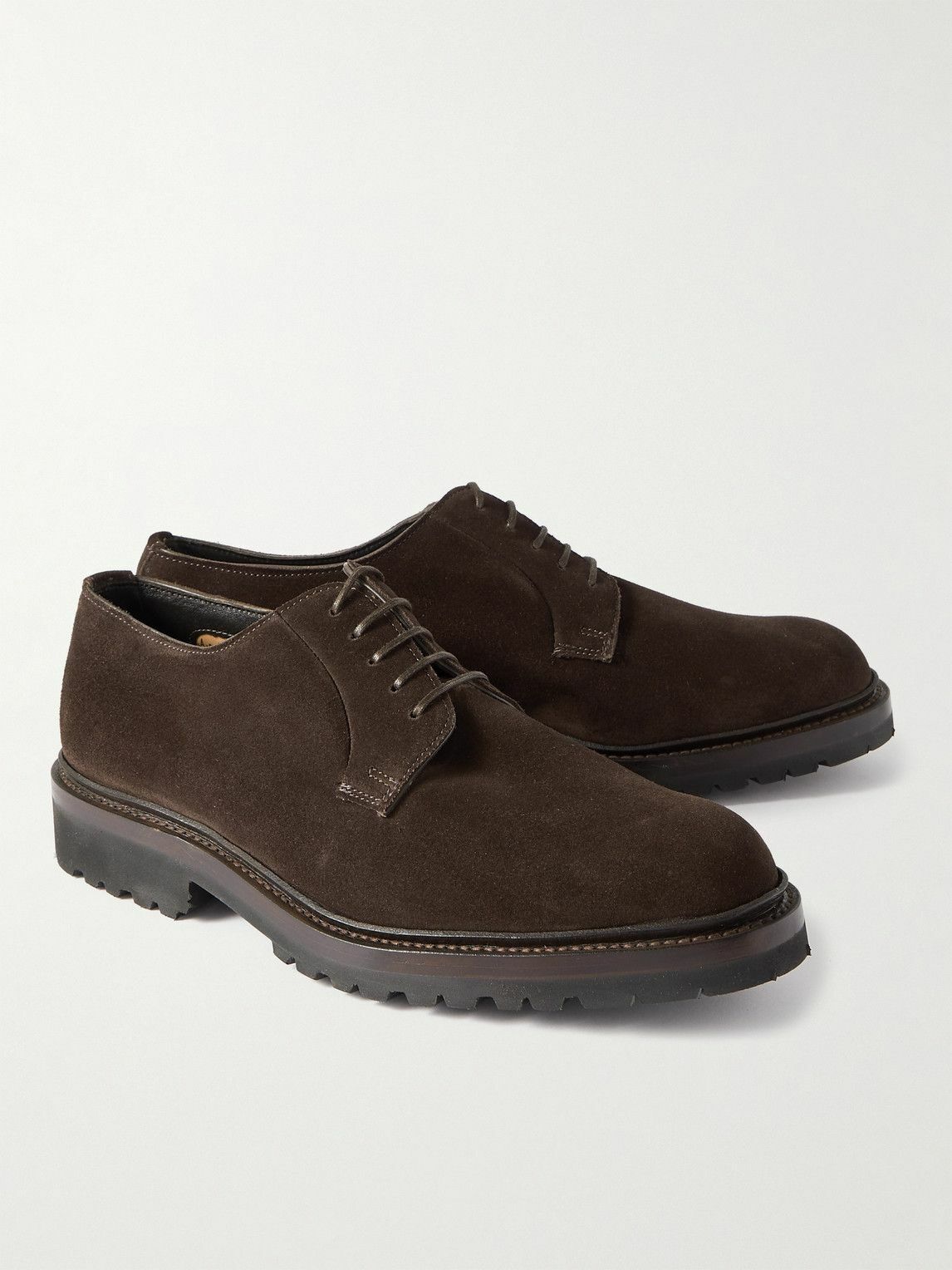 George Cleverley - Archie Suede Derby Shoes - Brown George Cleverley