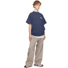 Balenciaga Navy Political Campaign Double T-shirt