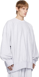 Hed Mayner Gray Reebok Edition Crewneck Sweatshirt