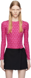 Valentino Pink Toile Iconographe Bodysuit