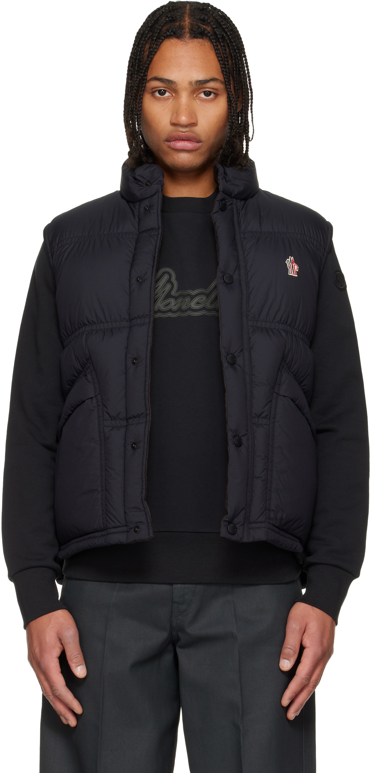 Moncler Grenoble Black Aul Down Vest Moncler Grenoble