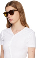 Victoria Beckham Khaki Square Sunglasses