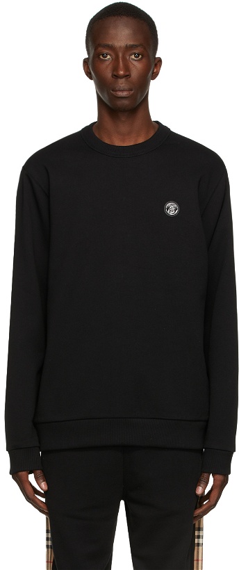 Photo: Burberry Black Monogram Motif Appliqué Sweatshirt