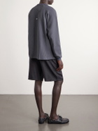 WTAPS - Logo-Detailed Waffle-Knit T-Shirt - Gray