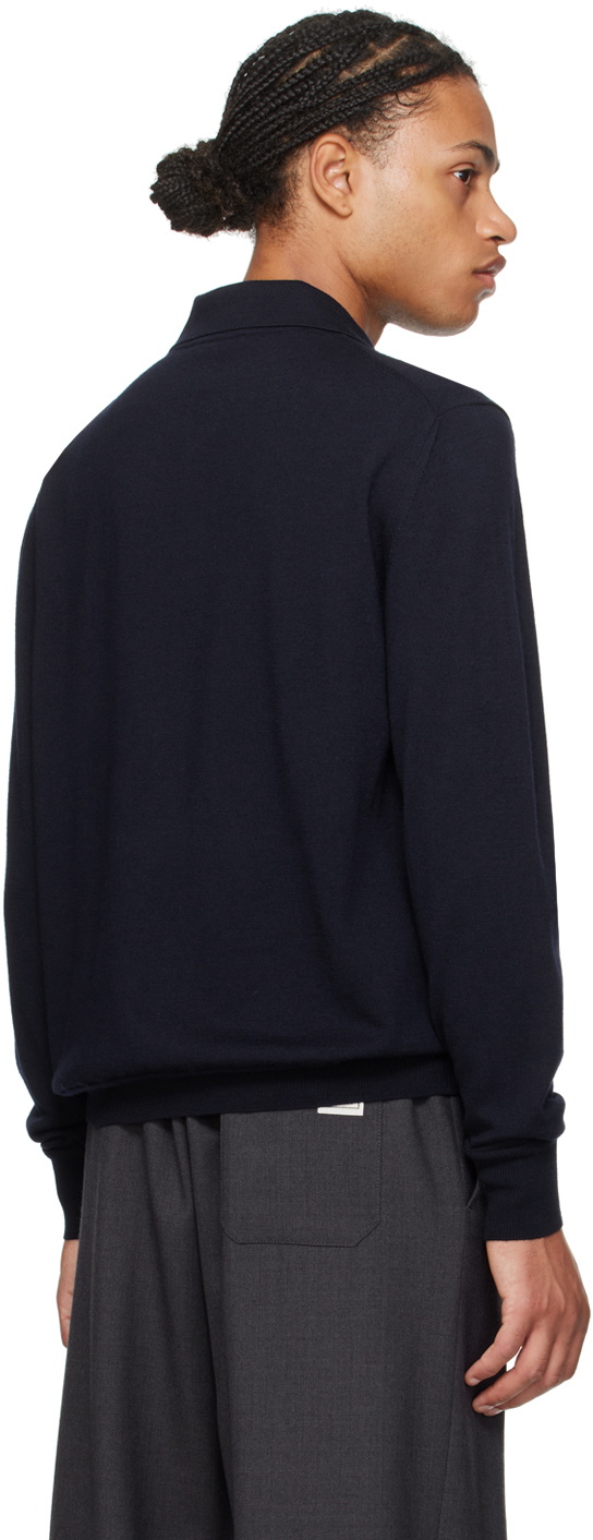 Bally Navy Merino Wool Polo