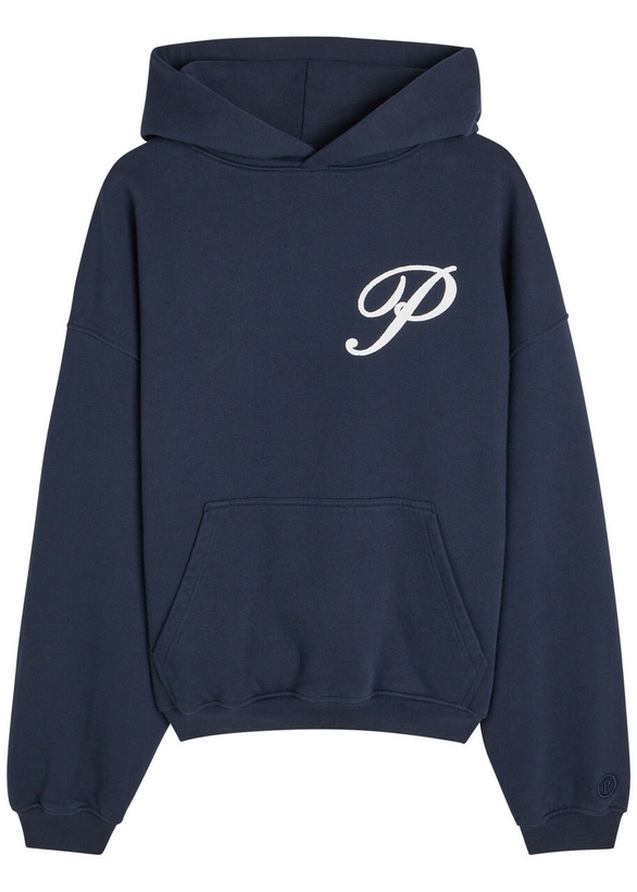 Photo: Picante Gallery Logo-print Hooded Cotton Sweatshirt Navy