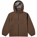 GR10K Men's 3L Hooded Lightweight Jacket in Soil Brown